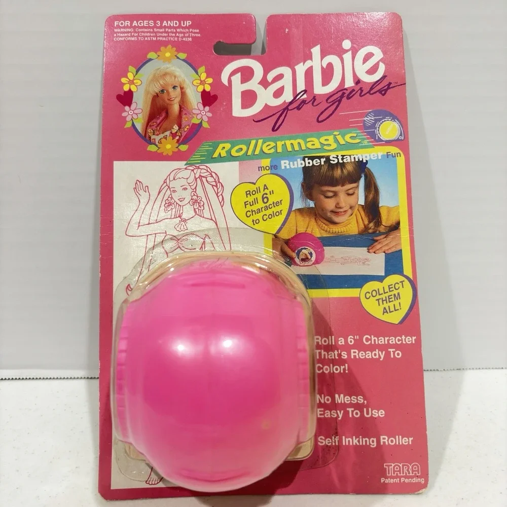 Vtg 1995 Barbie Roller Magic -Rubber Stamper Vintage Toy NOS TARA